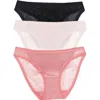 On Gossamer 3-pack Mesh Hip Bikinis In Multi