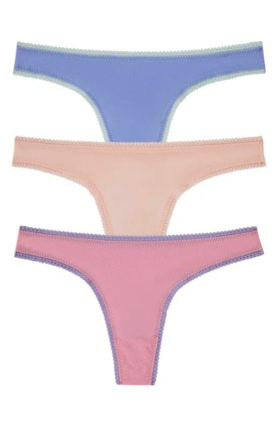 On Gossamer 3-pack Mesh Thongs In Multi