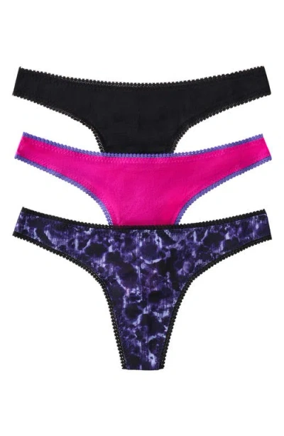 On Gossamer 3-pack Mesh Thongs In Multi