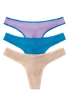 On Gossamer 3-pack Mesh Thongs In Multi