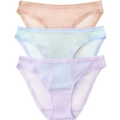 ON GOSSAMER ON GOSSAMER 3-PACK SHEER MESH BIKINIS