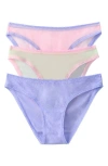 On Gossamer 3-pack Mesh Hip Bikinis In Multi