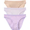 On Gossamer 3-pack Mesh Hip Bikinis In Multi