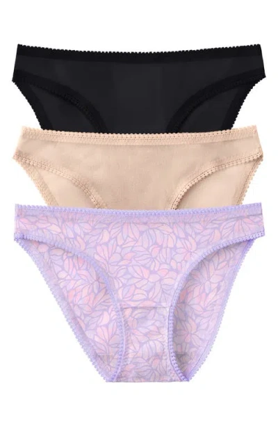 On Gossamer 3-pack Mesh Hip Bikinis In Multi