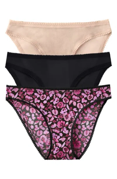 On Gossamer 3-pack Mesh Hip Bikinis In Multi