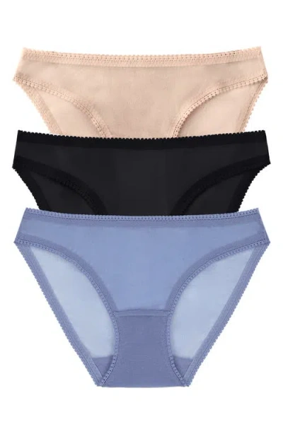 On Gossamer 3-pack Mesh Hip Bikinis In Multi