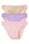 On Gossamer 3-pack Mesh Hip Bikinis In Multi