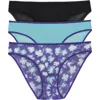 On Gossamer 3-pack Mesh Hip Bikinis In Blue