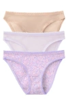 On Gossamer 3-pack Mesh Hip Bikinis In Multi