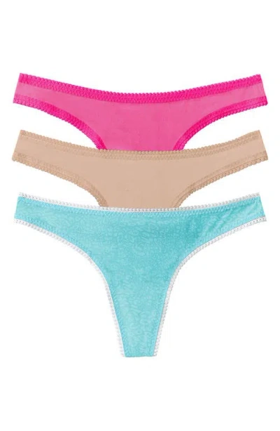 ON GOSSAMER ON GOSSAMER 3-PACK MESH THONGS