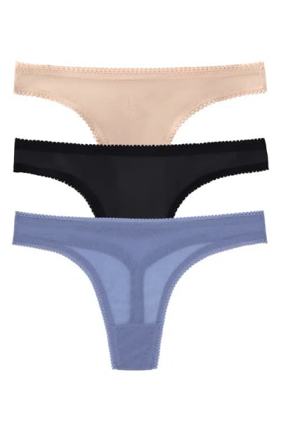 On Gossamer 3-pack Mesh Thongs In Multi