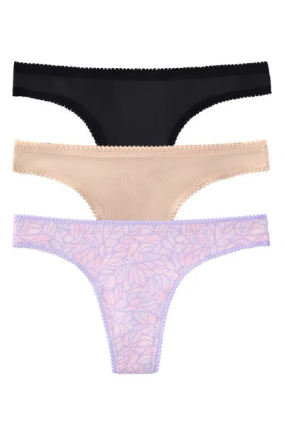 On Gossamer 3-pack Mesh Thongs In Multi