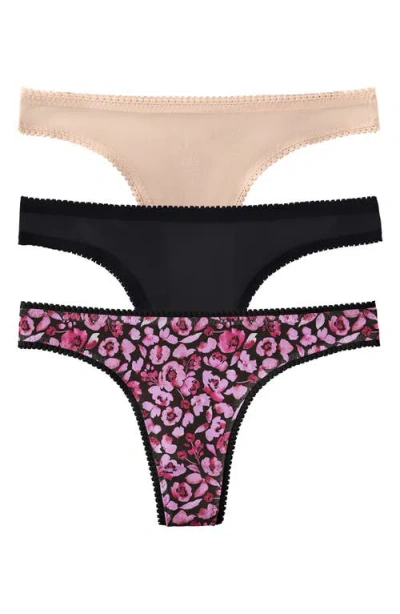 On Gossamer 3-pack Mesh Thongs In Multi