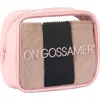 On Gossamer 3-pack Sheer Mesh Bikinis In Pink
