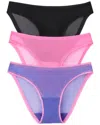 On Gossamer 3pk Gossamer Mesh Hip Bikini Underwear In Multi