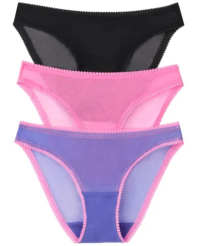 ON GOSSAMER ON GOSSAMER 3PK GOSSAMER MESH HIP BIKINI UNDERWEAR