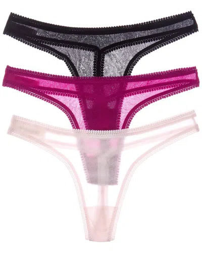 On Gossamer 3pk Gossamer Mesh Hip G Thong Underwear In Multi