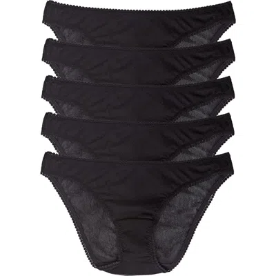 ON GOSSAMER ON GOSSAMER 5-PACK MESH HIP BIKINIS