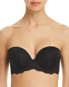 On Gossamer Beautifully Basic Strapless Multi-way Bra In Black