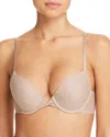 On Gossamer Gossamer Mesh Bump It Up Bra In Champagne