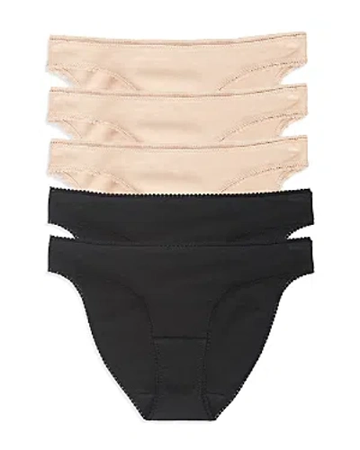 ON GOSSAMER CABANA COTTON BIKINIS, SET OF 5