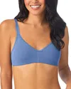 On Gossamer Stretch Cotton Bralette In Riverside