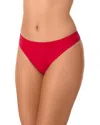 On Gossamer Cabana Cotton Blend Stretch Hip G-string In Red