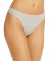 On Gossamer Cabana Cotton Blend Stretch Hip G-string In Heather Gray