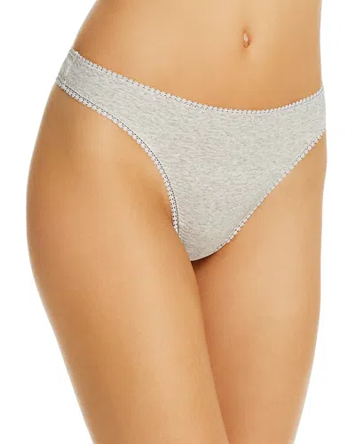 On Gossamer Cabana Cotton Blend Stretch Hip G-string In Heather Gray