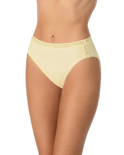 On Gossamer Cabana Cotton Hi Cut Brief In Yellow