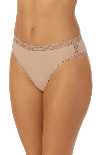 On Gossamer Cabana Cotton Leakproof High Cut Briefs In Champagne