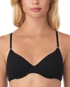On Gossamer Cabana Unlined Underwire T-shirt Bra In Black