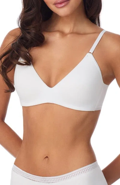 On Gossamer Cabana Cotton Blend Wire Free Push Up Bra In White