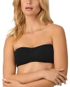 On Gossamer Cabana Strapless Bandeau Bra In Black