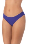 On Gossamer Cabana Cotton Blend Stretch Hip Bikini In Blue