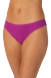 On Gossamer Cabana Stretch Cotton Bikini In Purple Wine
