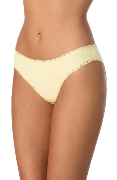 On Gossamer Cabana Stretch Cotton Bikini In Yellow