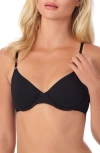 On Gossamer Cabana Unlined Underwire T-shirt Bra In Black
