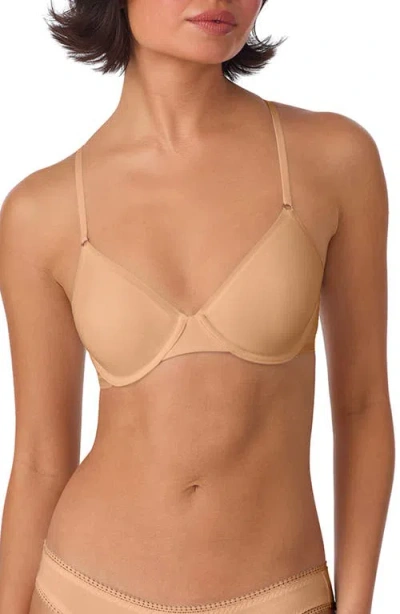 On Gossamer Cabana Unlined Underwire T-shirt Bra In Champagne