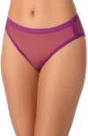 On Gossamer High Cut Briefs In Purple