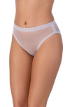 On Gossamer Mesh High-cut Briefs In Pink