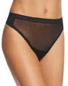 On Gossamer Mesh High-cut Briefs In Black