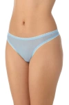 On Gossamer Hip-g Mesh Thong In Blue Skies
