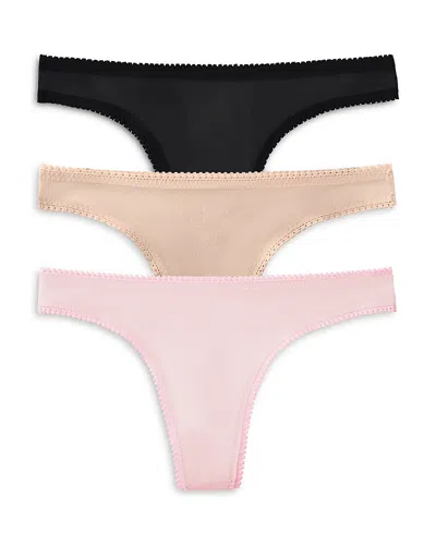 On Gossamer Hip G Thongs, Set Of 3 In Black