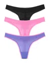 On Gossamer 3-pack Mesh Thongs In Multi