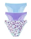 On Gossamer Ongossamer Hip G Pack Of 3 Thongs In Blue Skies/paisley Purple/floral Dreams