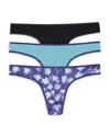 On Gossamer 3-pack Mesh Thongs In Multi