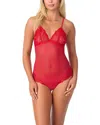 On Gossamer Luxe Lace Bodysuit In Red