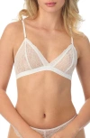 On Gossamer Luxe Lace Bralette In White