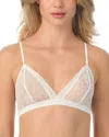 On Gossamer Luxe Lace Bralette In White